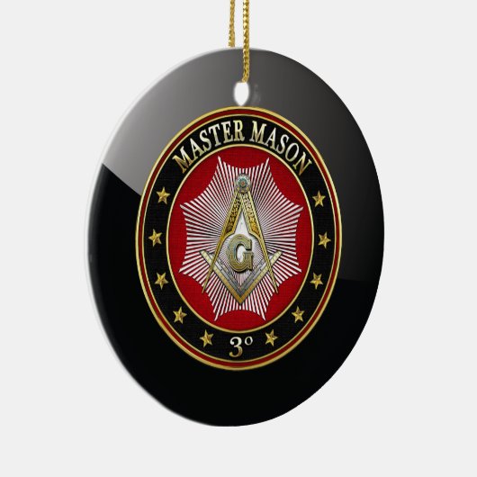 [200] Master Mason - 3rd Degree Square & Compasses Keramikornament (Rechts)