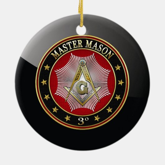 [200] Master Mason - 3rd Degree Square & Compasses Keramikornament (Hinten)