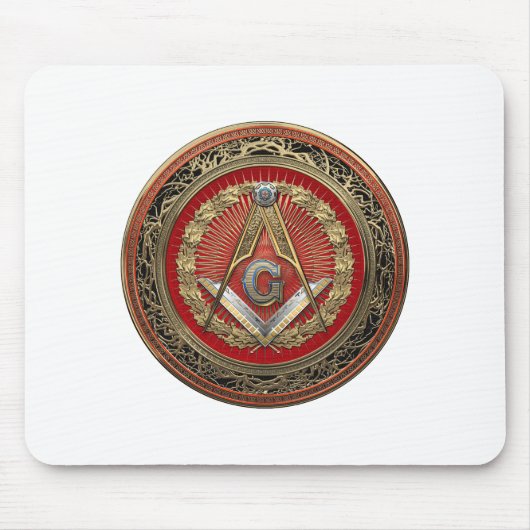 [200] Master Mason - Gold Square & Compasses Mousepad (Vorne)
