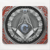 [200] Master Mason - Silver Square & Compasses Mousepad (Vorne)