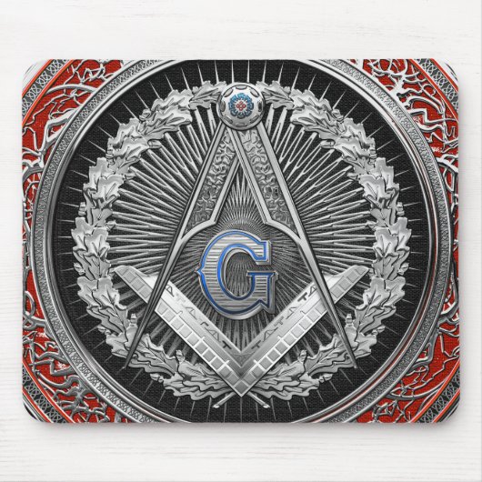 [200] Master Mason - Silver Square & Compasses Mousepad (Vorne)