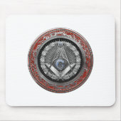 [200] Master Mason - Silver Square & Compasses Mousepad (Vorne)