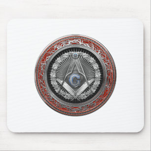 [200] Master Mason - Silver Square & Compasses Mousepad