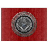 [200] Master Mason - Silver Square & Compasses Schneidebrett (Vorderseite)