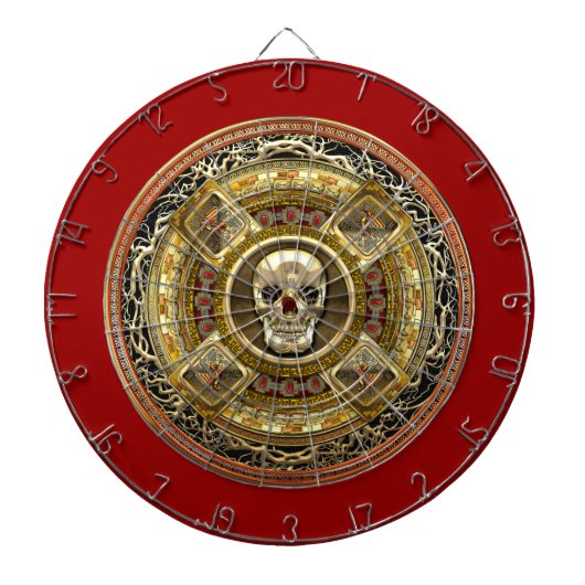 [200] Mictlantecuhtli – Aztekischer Gott des Todes Dartscheibe (vorne)