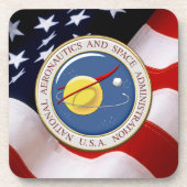 [200] NASA-Emblem [3D] Getränkeuntersetzer (Vorderseite)