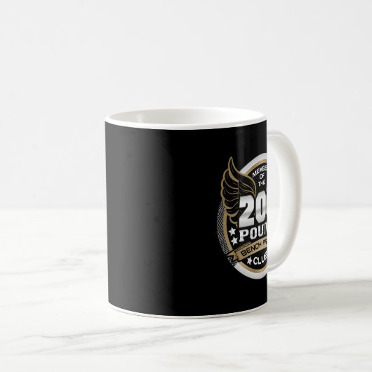 200 Pound Bench Press Club For Weightlifter Gym  Kaffeetasse (VorderseiteRechts)