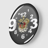 [200] Prince [King] Royal Crown [Fur+Gold][Red] Große Wanduhr (Winkel)