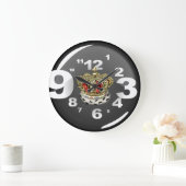 [200] Prince [King] Royal Crown [Fur+Gold][Red] Große Wanduhr (Zuhause)