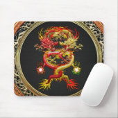 [200] Rote und Gelbe Drachen Mousepad (Mit Mouse)