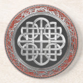 [200] Sacred Celtic Silver Knot Cross Getränkeuntersetzer (Vorne)