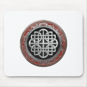 [200] Sacred Celtic Silver Knot Cross Mousepad