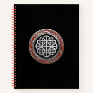 [200] Sacred Celtic Silver Knot Cross Notizblock