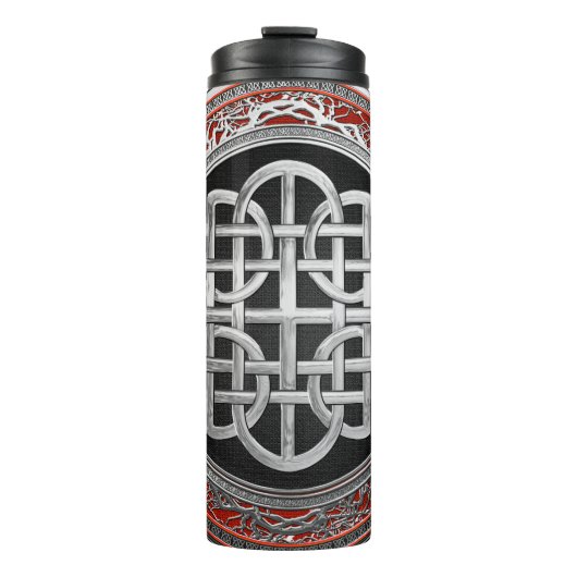 [200] Sacred Celtic Silver Knot Cross Thermosbecher (Vorderseite)