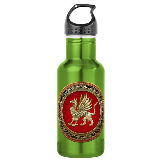 [200] Sacred Gold Griffin Edelstahlflasche (Vorderseite)
