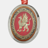 [200] Sacred Gold Griffin Silbernes Ornament (Links)