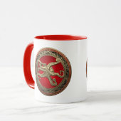 [200] Sacred Gold Octopus in Defensive Posture Tasse (Vorderseite Links)