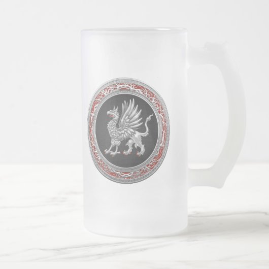 [200] Sacred Silver Griffin Mattglas Bierglas (Rechts)