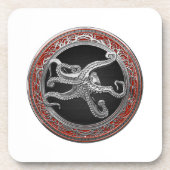 [200] Sacred Silver Octopus in Defensive Posture Getränkeuntersetzer (Vorderseite)