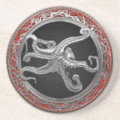 [200] Sacred Silver Octopus in Defensive Posture Getränkeuntersetzer (Vorne)