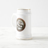 [200] Schwarzer und Gold Heiliger Ostdrache Bierglas (Vorderseite Links)