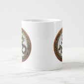 [200] Schwarzer und Gold Heiliger Ostdrache Jumbo-Tasse (Vorderseite)