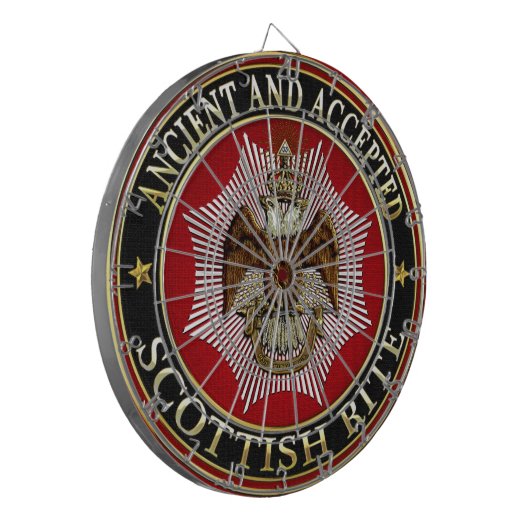 [200] Scottish Rite Double-headed Eagle Dartscheibe (Vorderseite Links)
