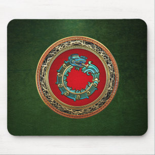 [200] Serpent God Quetzalcoatl [Jade] Mousepad