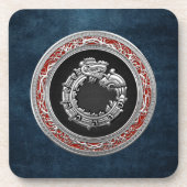 [200] Serpent God Quetzalcoatl [Silver] Untersetzer (Vorderseite)