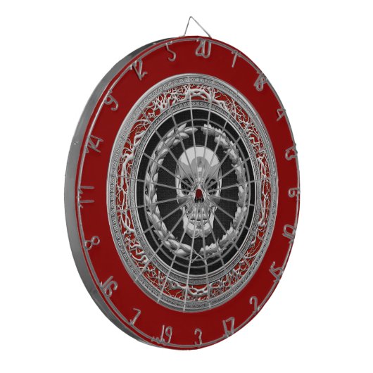 [200] Silberschädel Dartscheibe (Vorderseite Links)