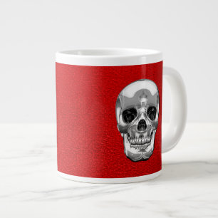 [200] Silver Human Skull Jumbo-Tasse