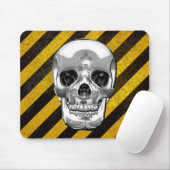 [200] Silver Human Skull Mousepad (Mit Mouse)