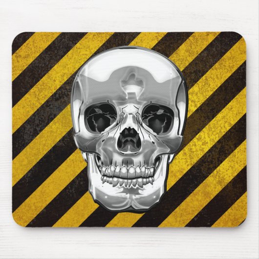 [200] Silver Human Skull Mousepad (Vorne)