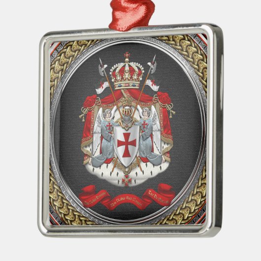 [200] Tempelwappen der Ritter Ornament Aus Metall (Links)