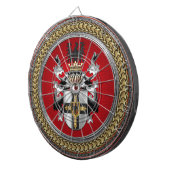 [200] Teutonic Auftrags-Wappen Dartscheibe (Vorderseite rechts)