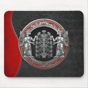 [200] Two Silver Ninurtas with Tree of Life Mousepad