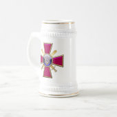 [200] Ukrainische Ground Forces Emblem Bierglas (Vorderseite Links)