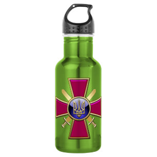 [200] Ukrainische Ground Forces Emblem Edelstahlflasche