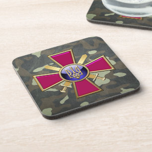 [200] Ukrainische Ground Forces Emblem Untersetzer