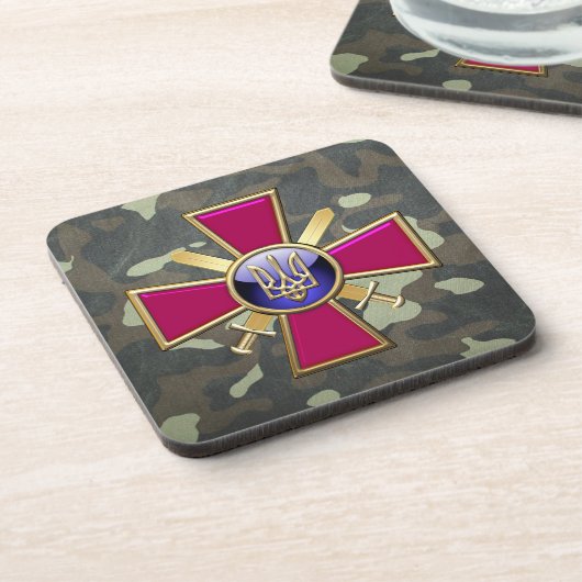 [200] Ukrainische Ground Forces Emblem Untersetzer (Linke Seite)