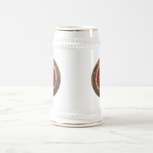 [200] Vegvisir - Viking Gold Magic Runic Compass Bierglas (Mittel)