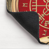 [200] Vegvisir - Viking Gold Magic Runic Compass Mousepad (Ecke)