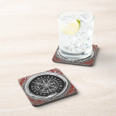[200] Vegvisir - Viking Silver Magic Runic Compass Getränkeuntersetzer (Rechte Seite)
