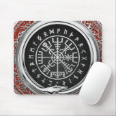 [200] Vegvisir - Viking Silver Magic Runic Compass Mousepad (Mit Mouse)