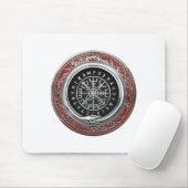 [200] Vegvisir - Viking Silver Magic Runic Compass Mousepad (Mit Mouse)