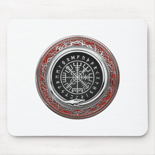 [200] Vegvisir - Viking Silver Magic Runic Compass Mousepad (Vorne)