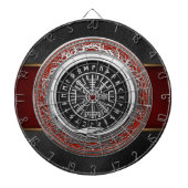 [200] Vegvisir - Vikings silberner magischer Runic Dartscheibe (vorne)