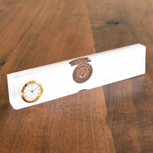 [200] Vorlagenmaurer - Goldquadrat u. -kompassse Namensplakette (Seite)