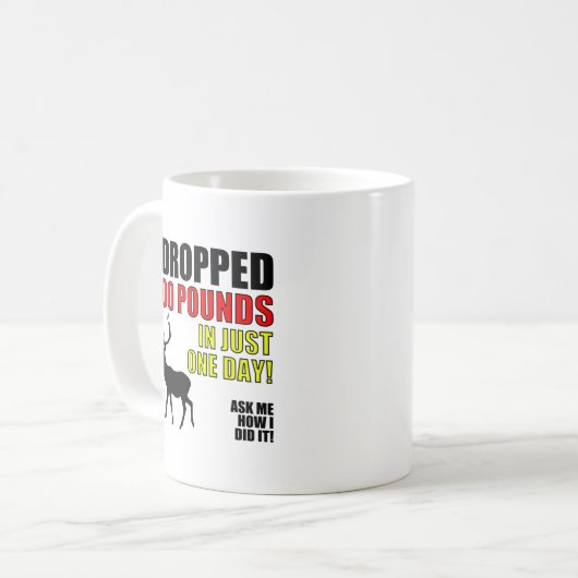 200lbs Funny Junting Tasse (Vorderseite Links)