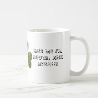 200px-Irish_clover, KÜSSEN MICH, den ich BRUCE bin Kaffeetasse